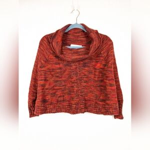 Nina Raynor 100% Baby Alpaca Cropped Sweater Poncho Style One Size Luxury Knit